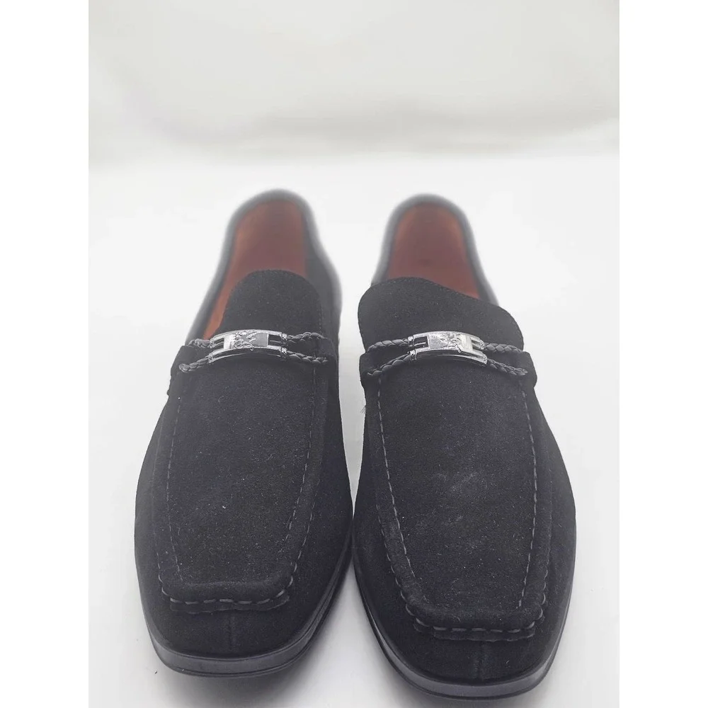 Stacy Adams Loafers Mens 11.5M Black  Suede Bit Detail 25224-008